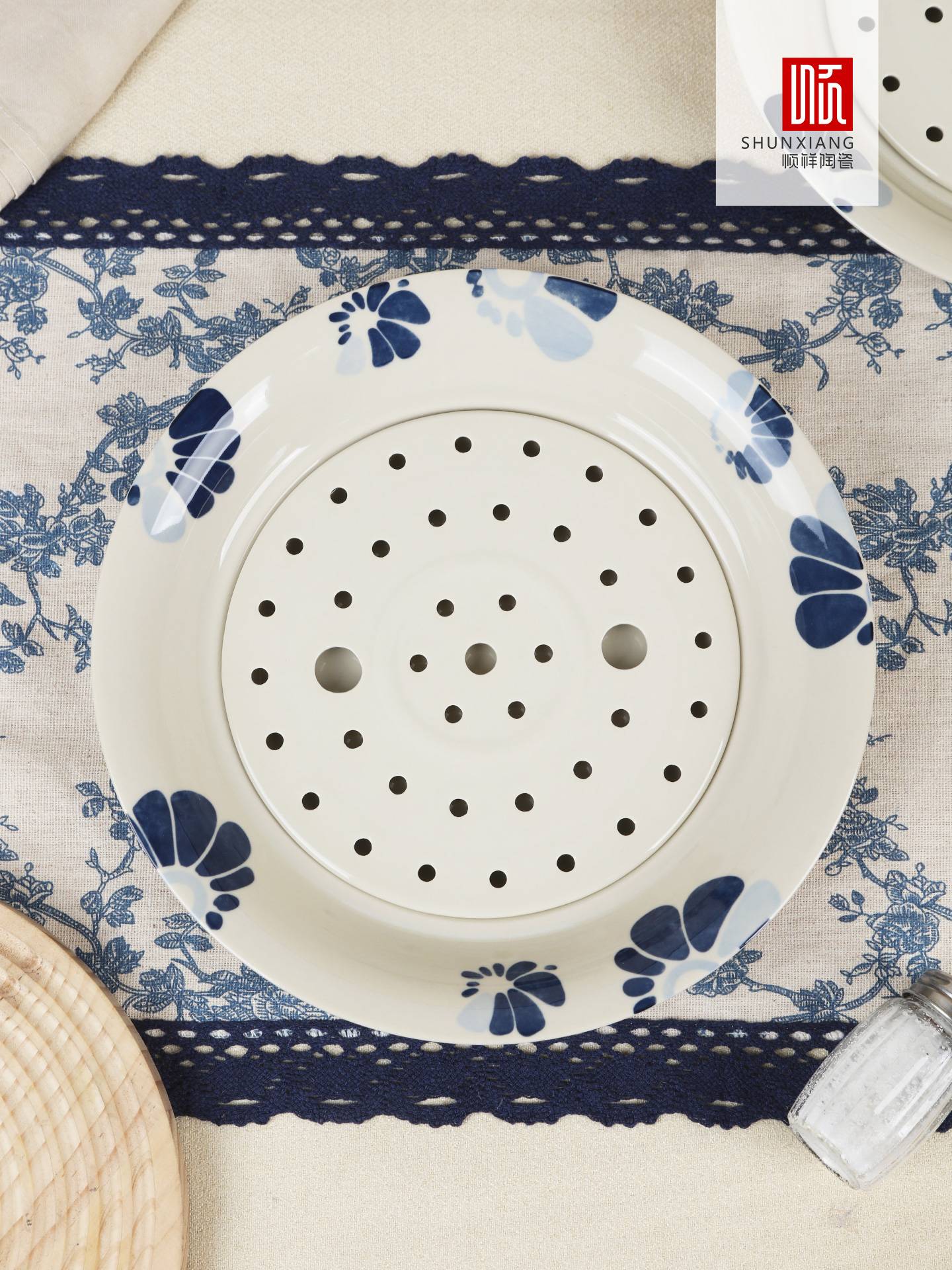 蓝调食器饺子盘