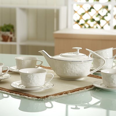 浮雕茶具13件套（一抹金艳）