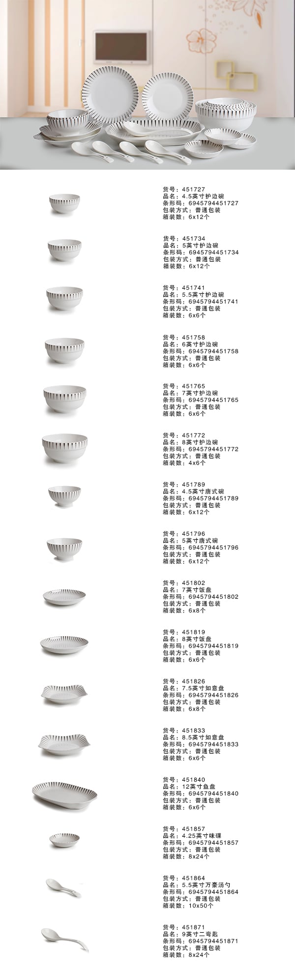 高档陶瓷餐具系列：岁月如歌
