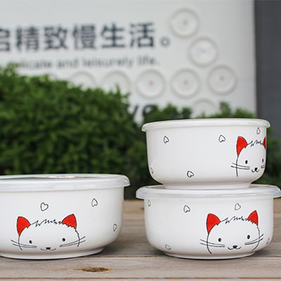 直身保鲜碗3件套（猫小咪）
