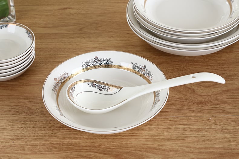 餐具套装陶瓷勺：金缕盛宴系列