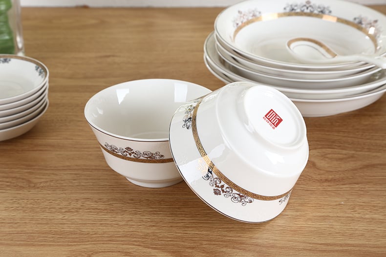 餐具套装陶瓷碗：金缕盛宴系列