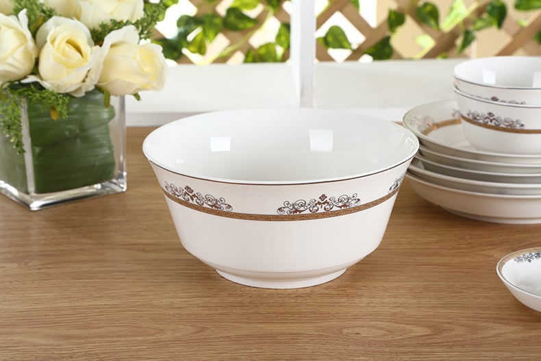 餐具套装瓷碗：金缕盛宴