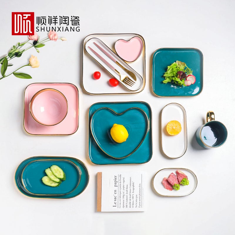 杜尚金边系列陶瓷餐具