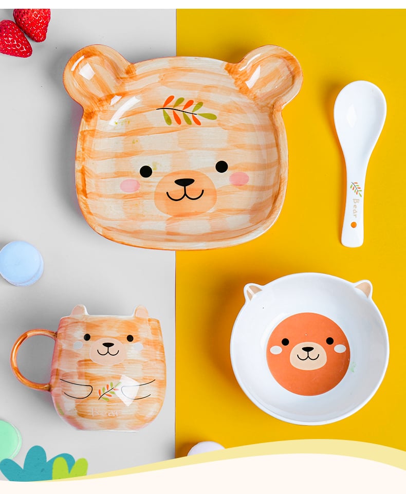 儿童餐具-呆萌熊_10