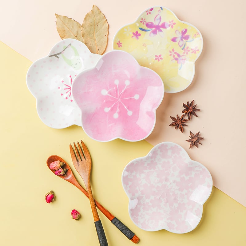 5.5英寸梅花碟4件套（春暖花开）