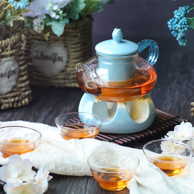 缤纷玻璃茶具6件套