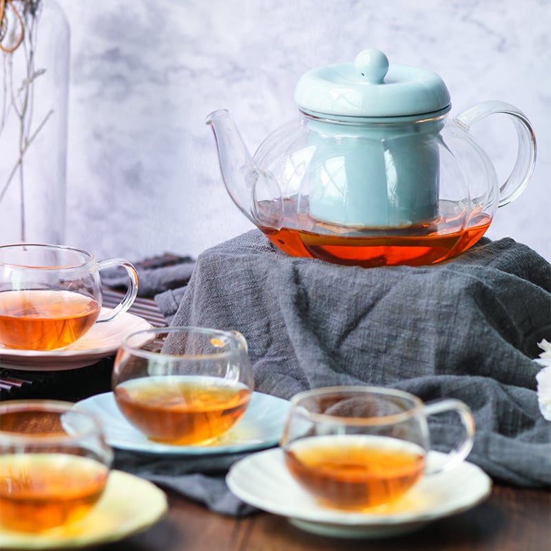 缤纷玻璃茶具9件套